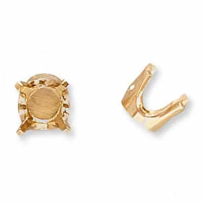 S-34C: 4-PRONG ROUND CLOSED BACK DIE-STRUCK SETTING