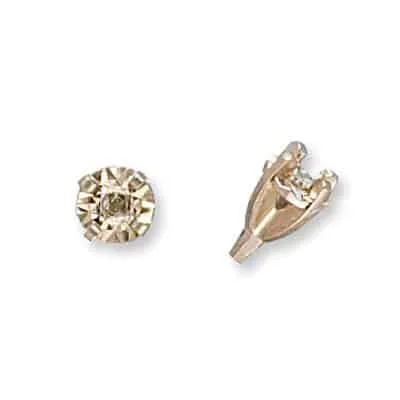 S-39: DIAMOND CUT FACETED DIE-STRUCK ILLUSION SETTING WITH PEG