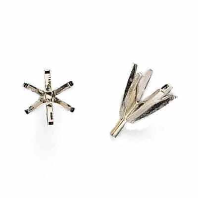 S-43: 6-PRONG ROUND LOW DIE-STRUCK SETTING WITH PEG