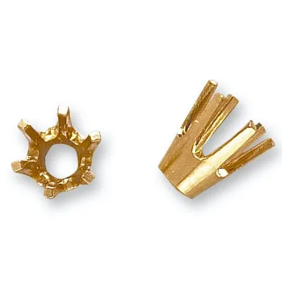 S-44: 6-PRONG ROUND HIGH BASE DIE-STRUCK SETTING