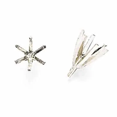 S-47: 6-PRONG ROUND HIGH BASE DIE-STRUCK SETTING WITH PEG