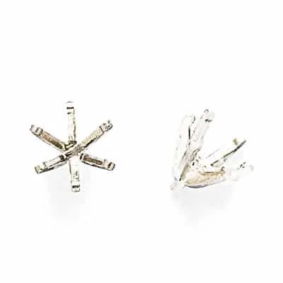 S-49: 6-PRONG ROUND LIGHT LOW BASE DIE-STRUCK SETTING WITH PEG