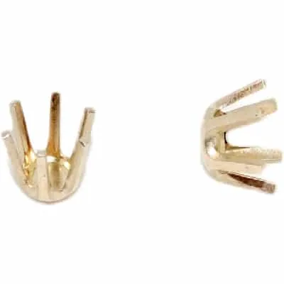 S-57: 6-PRONG ROUND CLOSED BACK DIE-STRUCK SETTING