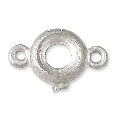 S-662: CAST HEAVY ROUND BEZEL TUBE SETTING WITH 2 JUMP RINGS ON EITHER SIDE