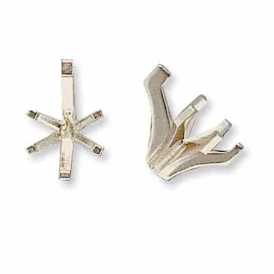S-90: 6-PRONG PEAR SHAPED SOLITAIRE DIE-STRUCK SETTING