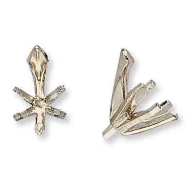 S-91P: PEAR SHAPED V-PRONG DIE-STRUCK SETTING WITH PEG