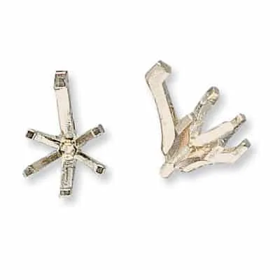 S-93: 6-PRONG PEAR SHAPED DIE-STRUCK SETTING WITH PEG