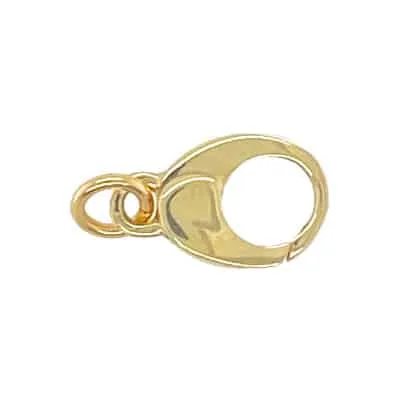 SH-20: CAST ROUND LOBSTER PUSH BUTTON CLASP WITH DANGLING RING
