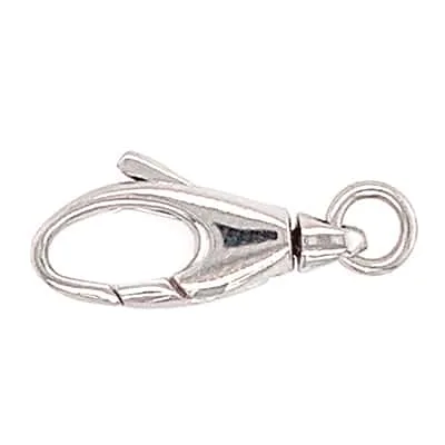 SH-36: ELONGATED OVAL SHAPE LOBSTER CLASP WITH SWIVEL AND DANGLING RING