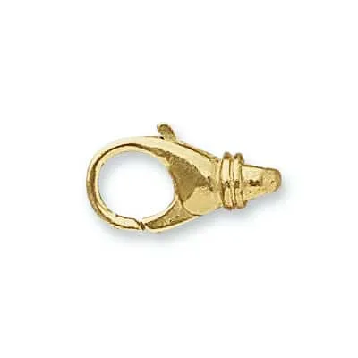 SH-47: CAST PEAR SHAPE LOBSTER CLASP WITH DESIGN AND STATIONARY RING