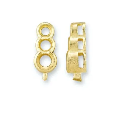 SL-311: 3 STONE CAST ROUND SHAPE SLIDE
