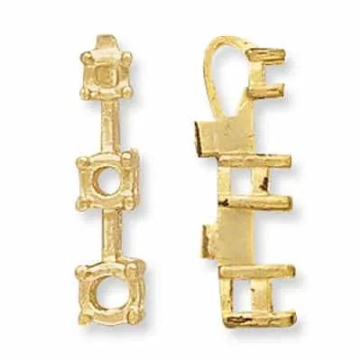 SL-370: 3 STONE CAST SLIDE