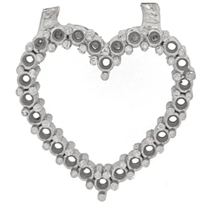 SL-6526: HEART SHAPED CAST SLIDE FOR DIAMOND