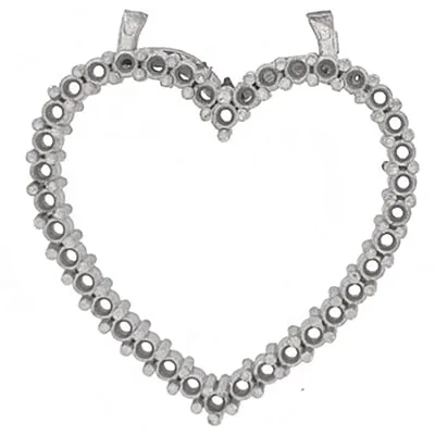 SL-6538: HEART SHAPED CAST SLIDE FOR DIAMOND