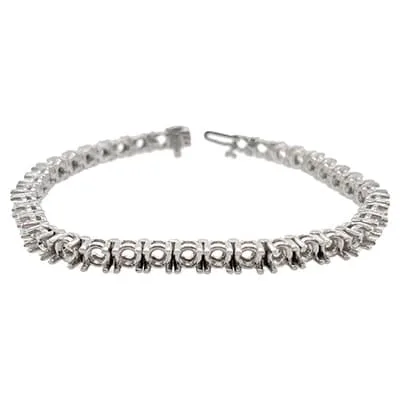 TN-BR5: 4 PRONG HEAVYWEIGHT TENNIS BRACELET WITH V LOCK