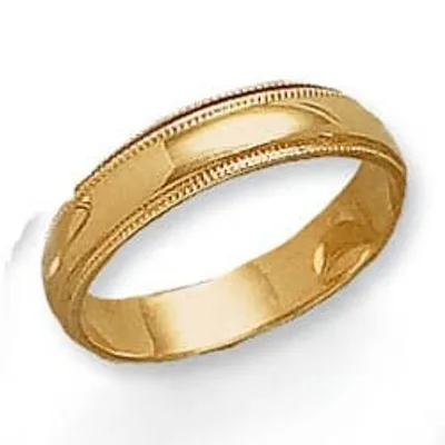 WB-30: HALF-ROUND MILLGRAIN WEDDING BAND