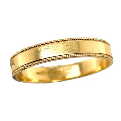 WB-30FL: MILLGRAIN FLAT WEDDING BAND